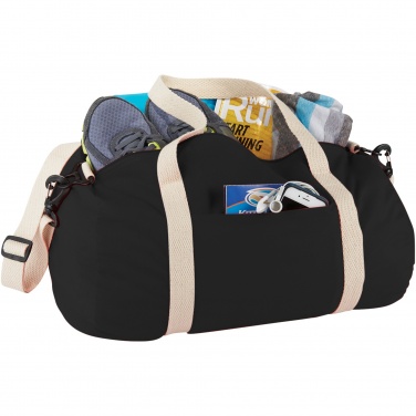 Logo trade promotional giveaway photo of: Cochichuate cotton barrel duffel bag 25L