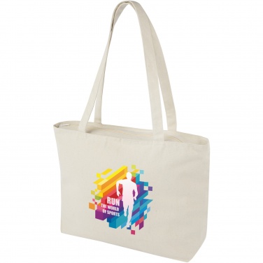 Logo trade promotional items picture of: Ningbo 320 g/m² zippered cotton tote bag 15L