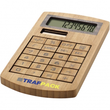 Logo trade promotional merchandise picture of: Eugene calculator made of bamboo