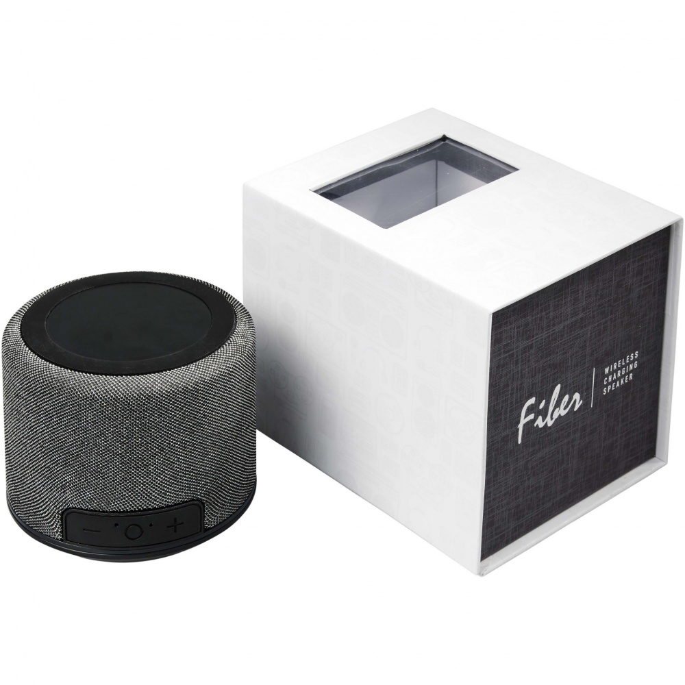 Logo trade promotional giveaways picture of: Fiber 3W wireless charging Bluetooth® speaker