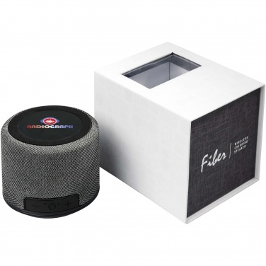 Logo trade business gifts image of: Fiber 3W wireless charging Bluetooth® speaker
