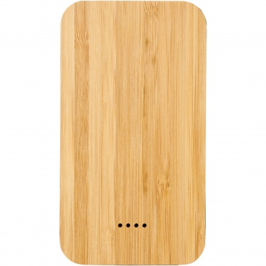 Logo trade promotional merchandise picture of: Future 6000 mAh bamboo/fabric wireless power bank
