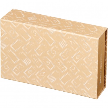 Logo trade promotional giveaways image of: Future 6000 mAh bamboo/fabric wireless power bank