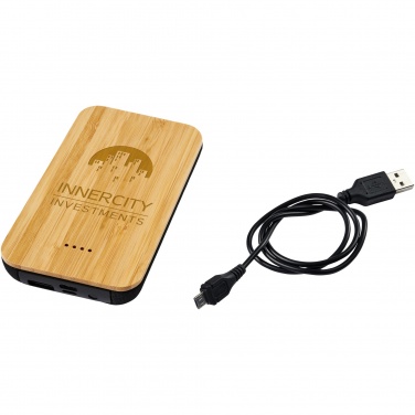 Logotrade promotional merchandise picture of: Future 6000 mAh bamboo/fabric wireless power bank