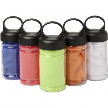 Logo trade corporate gifts image of: Remy cooling towel in PET container