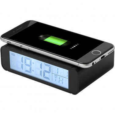 Logotrade promotional item image of: Seconds 5W wireless charging clock