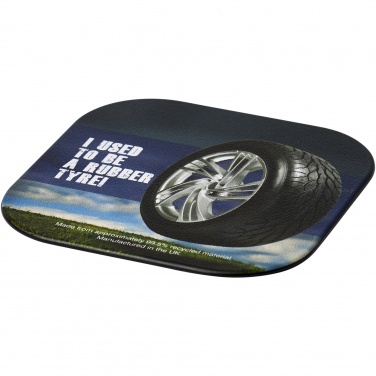 Logo trade corporate gift photo of: Brite-Mat® square coaster with tyre material