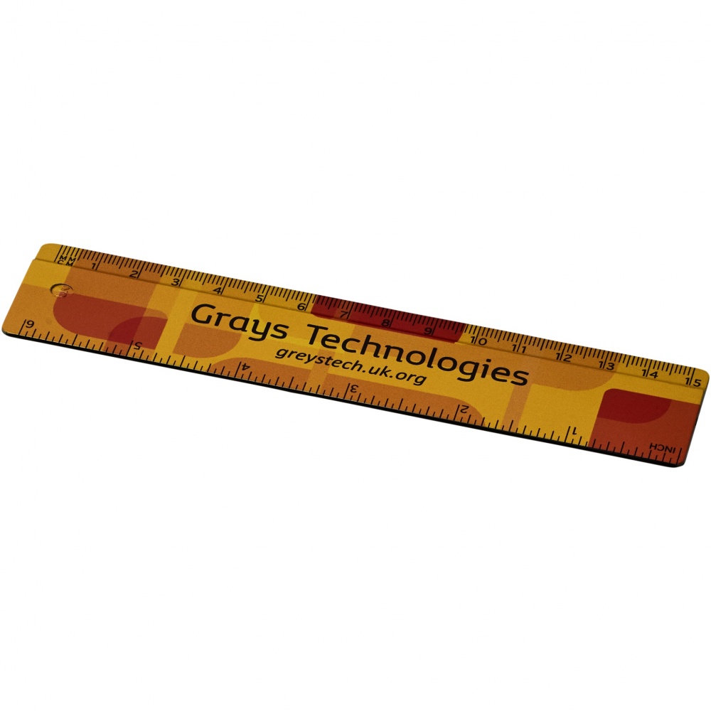 Logotrade promotional gift image of: Terran 15 cm ruler from 100% recycled plastic