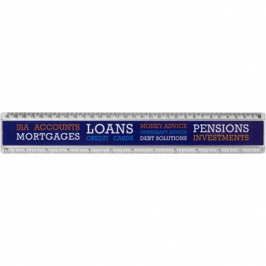 Logo trade promotional items image of: Ellison 30 cm plastic insert ruler