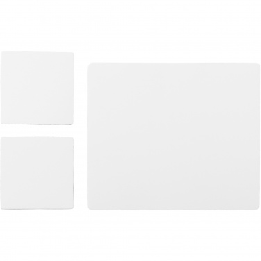 Logo trade promotional item photo of: Q-Mat® mouse mat and coaster set combo 3