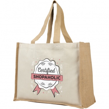 Logotrade promotional merchandise picture of: Varai 320 g/m² canvas and jute shopping tote bag 23L
