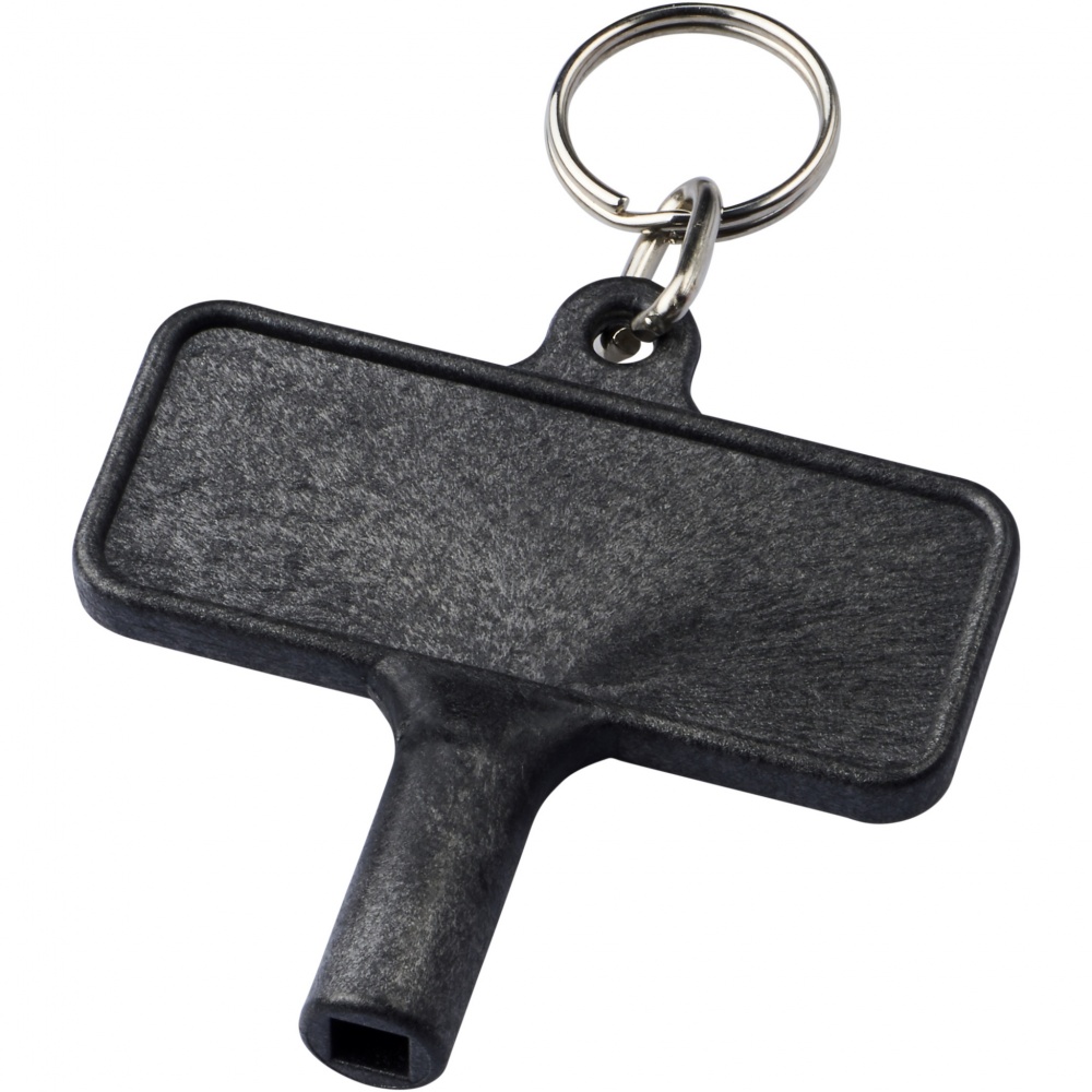 Logotrade promotional gift picture of: Largo plastic radiator key with keychain