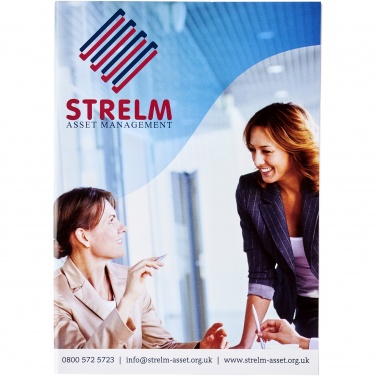 Logo trade promotional giveaways image of: Desk-Mate® A5 notepad wrap over cover