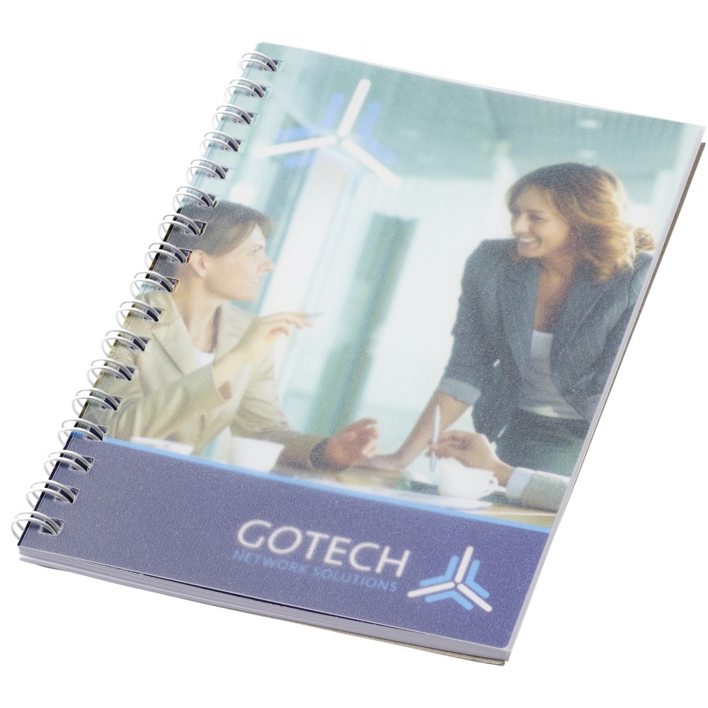 Logo trade promotional item photo of: Desk-Mate® spiral A6 notebook PP cover