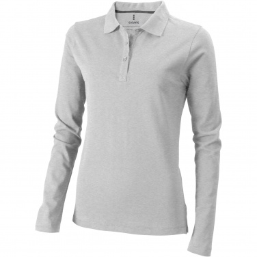 Logo trade advertising products image of: Oakville long sleeve women's polo