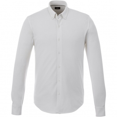 Logo trade promotional giveaways image of: Bigelow long sleeve men's pique shirt