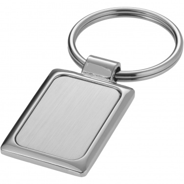 Logo trade promotional giveaways image of: Sergio rectangular metal keychain