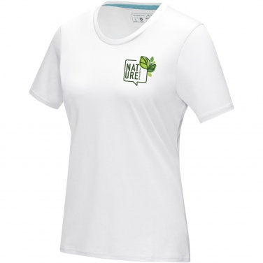 Logo trade promotional giveaway photo of: Azurite short sleeve women’s organic t-shirt