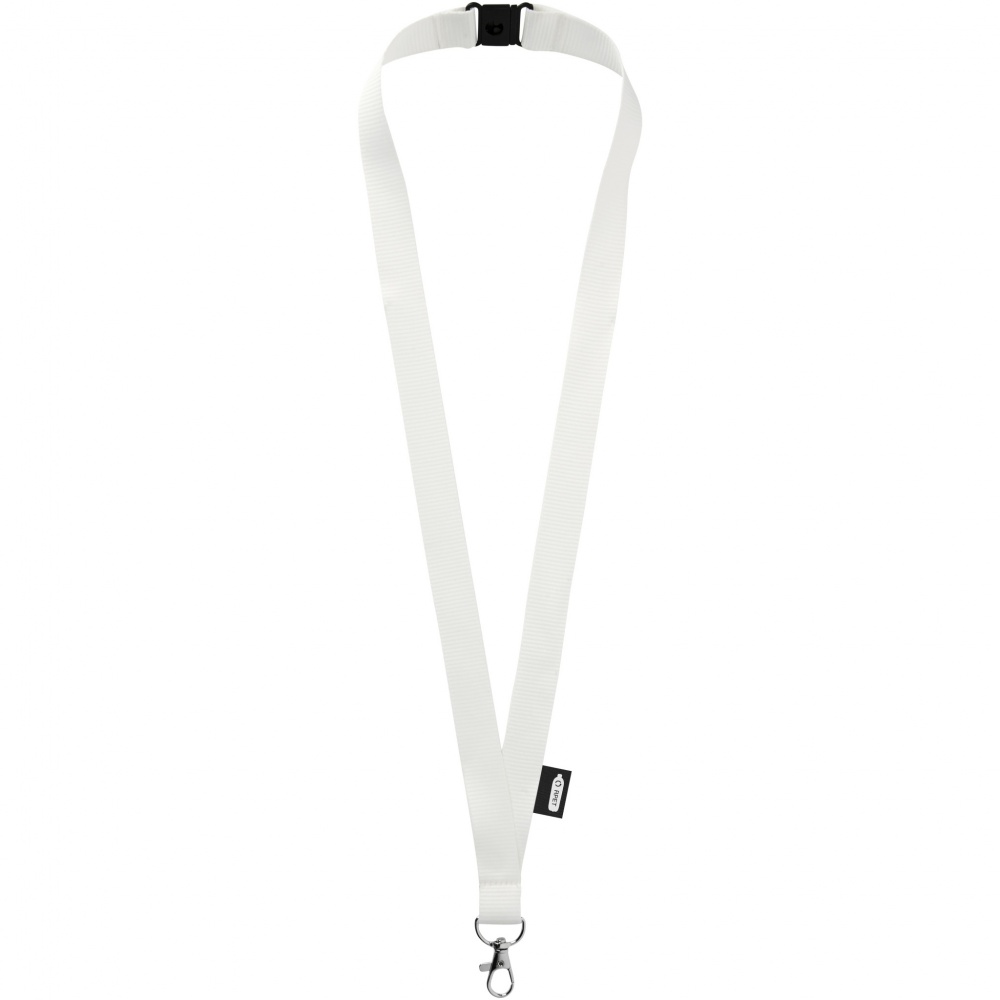 Logotrade promotional products photo of: Tom recycled PET lanyard with breakaway closure