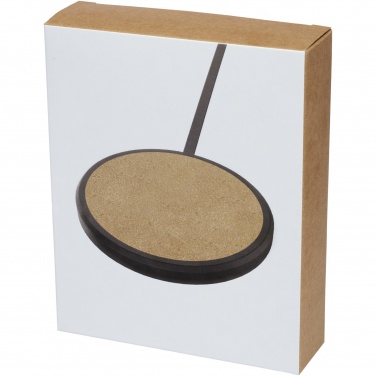 Logotrade promotional product image of: Kivi 10W limestone/cork wireless charging pad