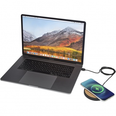 Logotrade promotional gift picture of: Kivi 10W limestone/cork wireless charging pad