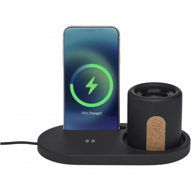 Logo trade promotional gifts picture of: Klip 5W wireless charging desk organizer