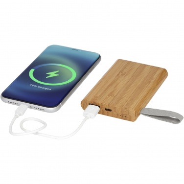 Logo trade promotional giveaways picture of: Tulda 5000 mAh bamboo power bank