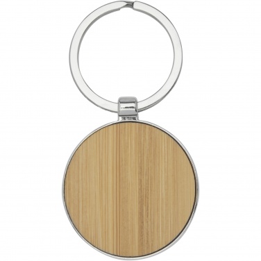 Logo trade advertising product photo of: Nino bamboo round keychain