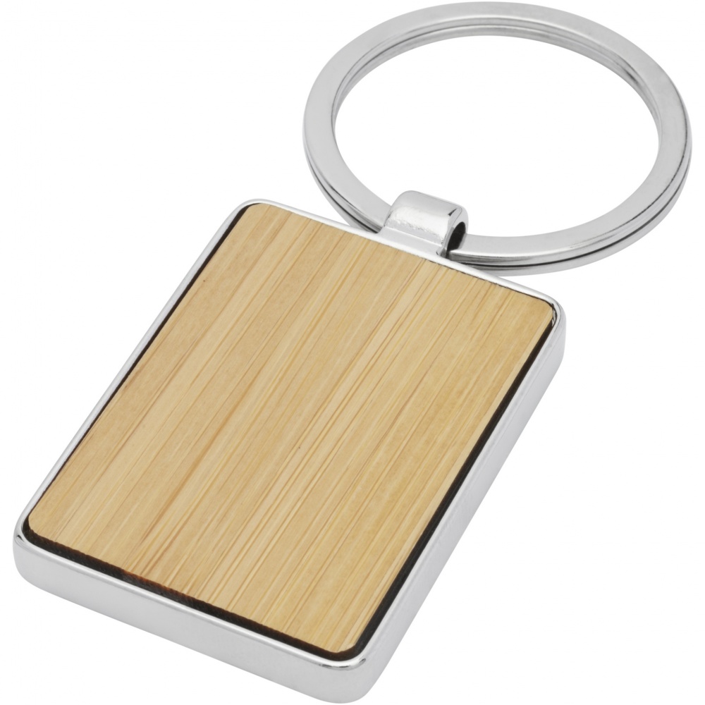 Logotrade promotional merchandise picture of: Neta bamboo rectangular keychain