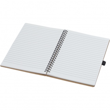 Logotrade promotional item picture of: Cobble A5 wire-o recycled cardboard notebook with stone paper