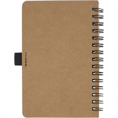 Logotrade promotional merchandise image of: Cobble A6 wire-o recycled cardboard notebook with stone paper