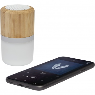 Logotrade promotional merchandise photo of: Aurea bamboo Bluetooth® speaker with light 