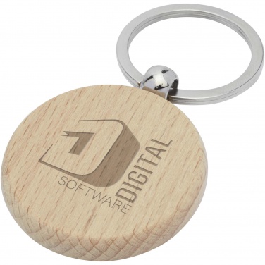 Logotrade promotional merchandise picture of: Giovanni beech wood round keychain