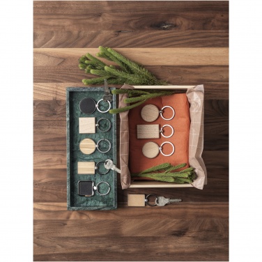 Logotrade business gifts photo of: Gioia beech wood squared keychain