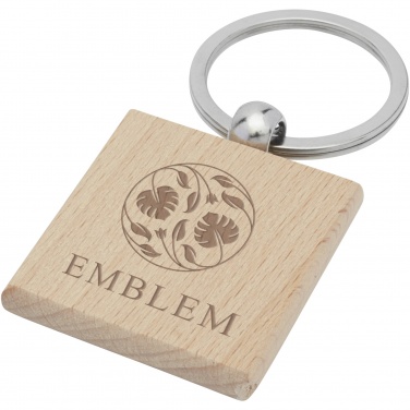 Logotrade advertising product image of: Gioia beech wood squared keychain