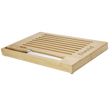 Logo trade promotional products picture of: Pao bamboo cutting board with knife