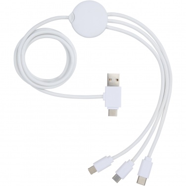 Logo trade business gifts image of: Pure 5-in-1 charging cable with antibacterial additive