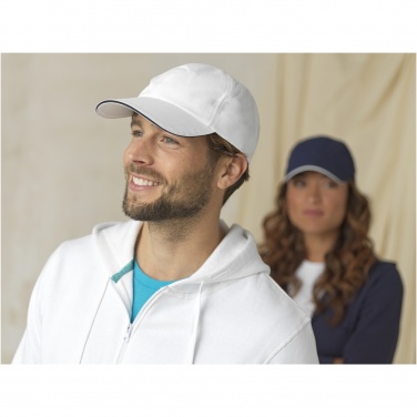 Logo trade corporate gift photo of: Morion 6 panel GRS recycled cool fit sandwich cap