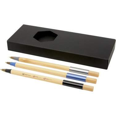 Logo trade corporate gifts image of: Kerf 3-piece bamboo pen set