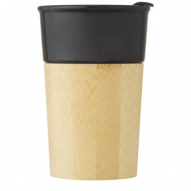 Logo trade promotional giveaways picture of: Pereira 320 ml porcelain mug with bamboo outer wall
