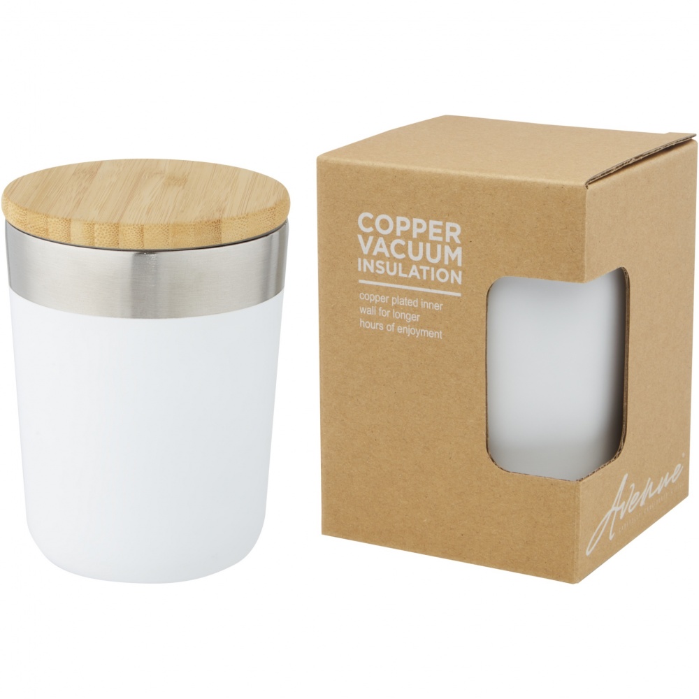 Logo trade corporate gift photo of: Lagan 300 ml stainless steel tumbler with bamboo lid