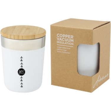 Logo trade promotional giveaway photo of: Lagan 300 ml stainless steel tumbler with bamboo lid