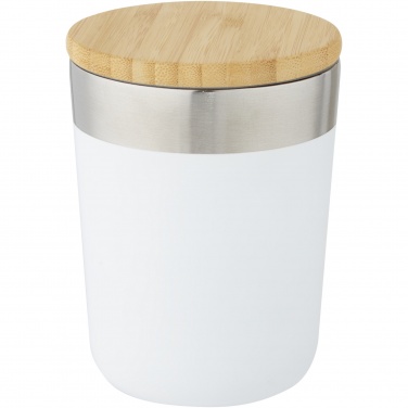 Logo trade promotional products image of: Lagan 300 ml stainless steel tumbler with bamboo lid