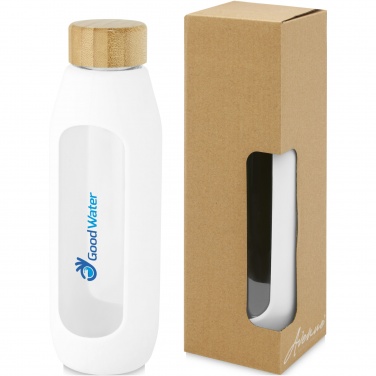 Logo trade promotional items picture of: Tidan 600 ml borosilicate glass bottle with silicone grip