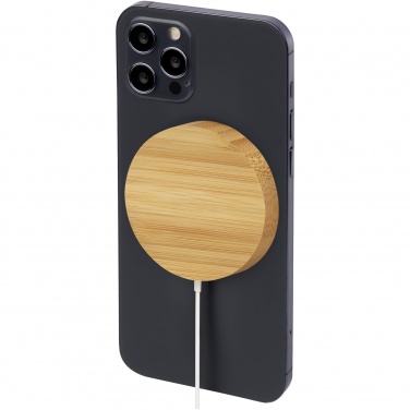 Logotrade advertising products photo of: Atra 10W bamboo magnetic wireless charging pad