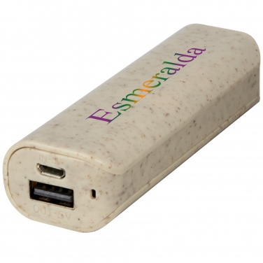 Logotrade promotional item image of: Yoko 1200mAh wheat straw power bank