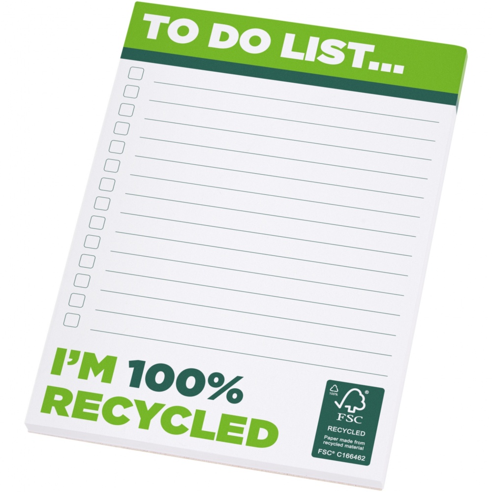 Logo trade promotional product photo of: Desk-Mate® A6 recycled notepad