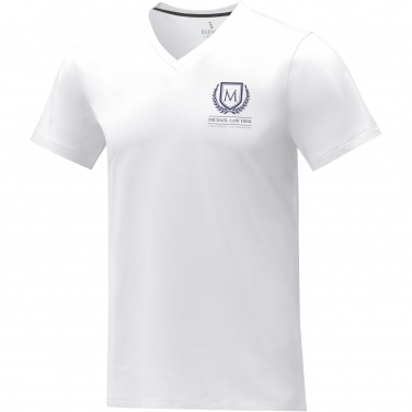 Logo trade promotional giveaway photo of: Somoto short sleeve men's V-neck t-shirt 