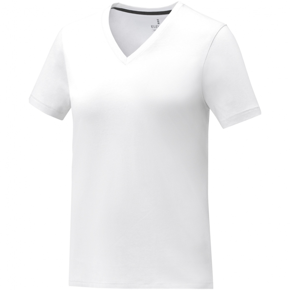 Logo trade promotional giveaways image of: Somoto short sleeve women's V-neck t-shirt 
