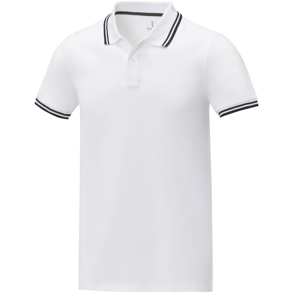 Logotrade promotional gift picture of: Amarago short sleeve men's tipping polo